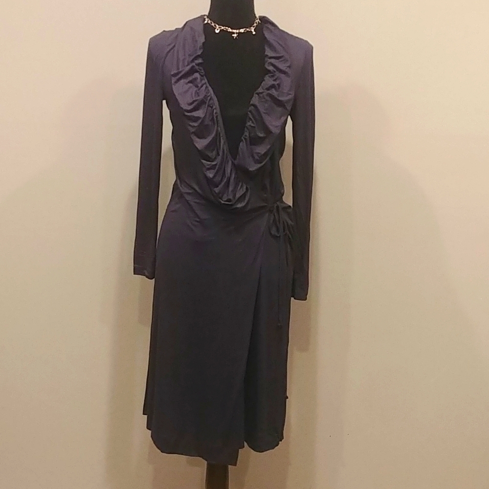 Vivienne Westwood Navy Blue Robe Wrap Dress S